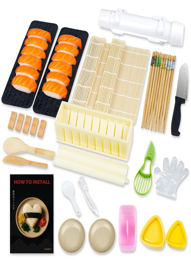 DigNew Sushi Making Kit - 31 in 1 Complete Sushi Making Supplies with Bamboo Mats, Rice Paddle, Sushi Cut Mold, Sushi Gloves & Sushi Tools - Fun DIY Set for Homemade Sushi, Sashimi & Maki Rolls - Image 1